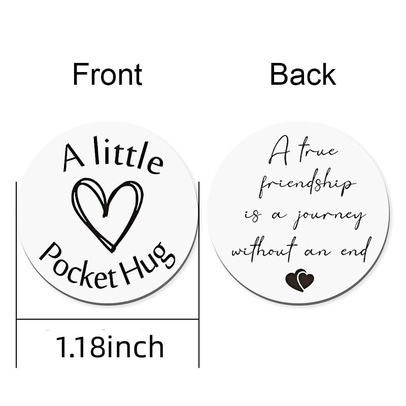 Best Friends Gifts for Women Men - Pocket Hug Keychain Friend Bff Bestie Birthday Christmas Gift Long Distance Relationship Gifts A True Friendship is A Journey Without An End Keychains Double Sided - color: A True Friendship