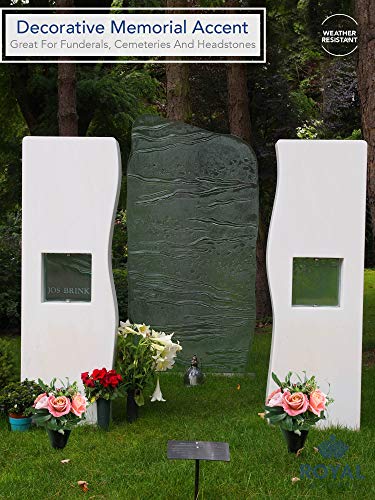 Royal Imports Cemetery Vases for Grave 11" Large, 1.9" Spikes Set of 2 - size: Large - No Foam