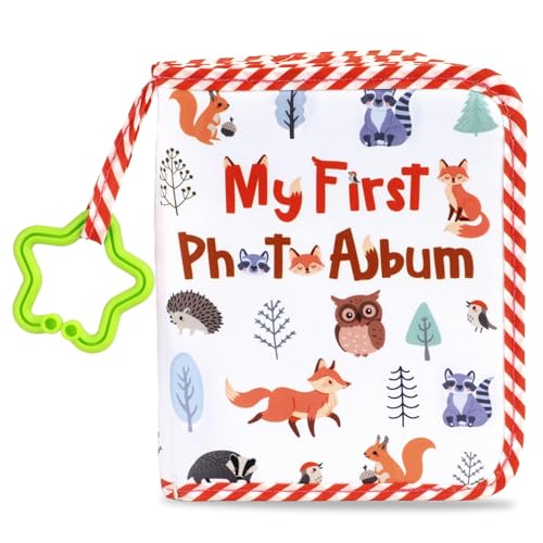 Baby's My First Family Album Soft Photo Cloth Book Animal My First Book of Photos Baby Memory Album Gift Holds 4x6 Pictures for Babies Newborn Toddler & Kids Baby Shower - style: Animal