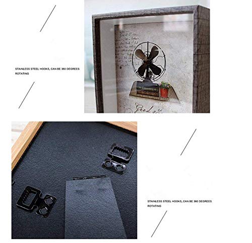5x7" Wooden Shadow Box Picture Frame with Glass Front,Dried Flower Photo Frame for Specimen,Table Top Display, Wall mounting,Flower Display Stand and Baby Birth Memorial Wedding Photos Dark Gray - color: Dark Gray