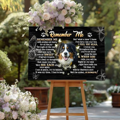 KiKiLuna Personalized Dog Memorial Canvas Wall Art - color: Design 8