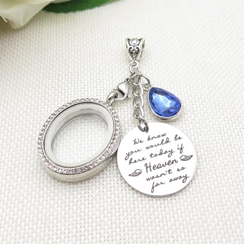 IDLAN Wedding Bouquet Locket Charm Rhinestone Photo Frame Memorial Bridal Bouquet Charm Memorial Photo Keepsake Something blue