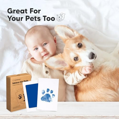 4pk Inkless Baby Hand and Footprint Kit, Mess Free Ink Pads (Holidays, R) | Newborn Keepsake, Dog Nose, Paw Print Kit, Clean Touch Ink Pads, Baby Handprints Footprints Kit, New Mom Gifts - color: Holidays, size: 4-Pack, Regular 2.3" x 3.7"