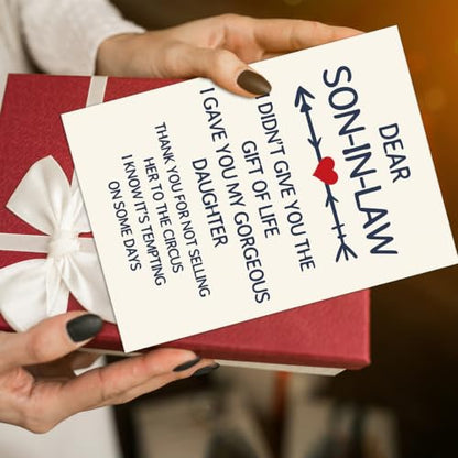 Son in Law Birthday Card, Happy Birthday Card for Son in Law - color: BK-124