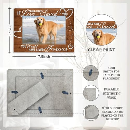 Dog Pet Picture Frame, If Love Could Have Saved You, Miss You Photo Frame for Dogs Cats Owners, Sympathy Gifts, Memorial Gift for Loss of Dog and Pet Remembrance 7.9 * 5.7inches - color: Style 6