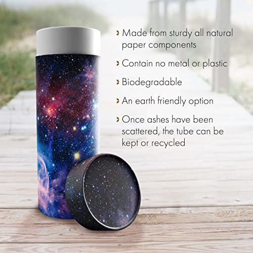 Cosmic Scattering Urn - Biodegradable Urns for Adult Ashes - Funeral, Burial, Niche, Columbarium - Medium - color: Cosmic, size: Medium 10"x4"