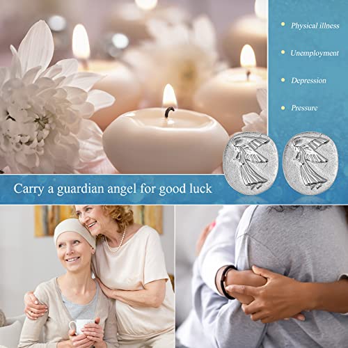 Sureio 10 Sets Memorial Angel Sign Coins Funeral Pocket Token Peace Dove Poem Lucky Prayer Cards Angel Coin Funeral Favors for Guests Celebration of Life Favors (Memorial Angel Theme,30 Pieces)