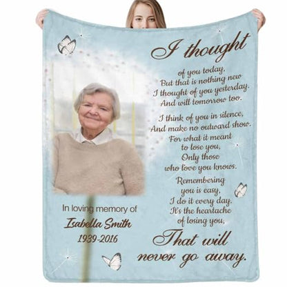 Custom Memorial Blanket with Picture Personalized Sympathy Remembrance Condolences Bereavement Gifts Sympathy Gifts for Loss of Loved One Mother Dad Grandma Grandpa Sister Daughter Friend - color: Design4