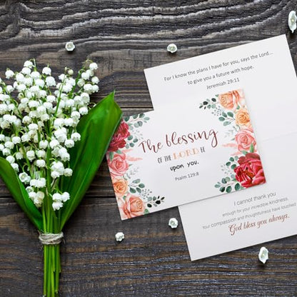 Affrolling 50 Pack Christian Thank You Cards Bulk with Envelopes Stickers - style: Watercolor Flower