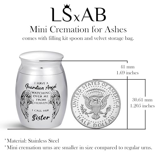Heaven Love Mini Cremation Urns for Human Ashes Family Grandma Keepsake - size: Gone yet not forgotten…