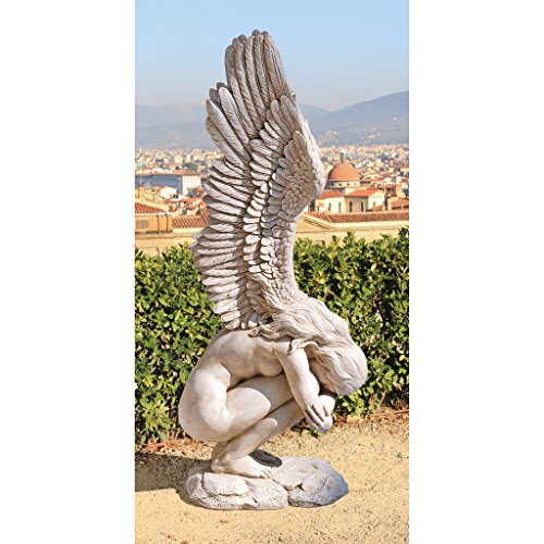 Design Toscano KY30700 Extended Grace Angel Garden Statue, 24 Inch, Antique Stone - style: GRAND REMEMBRANCE &REDEMPTION