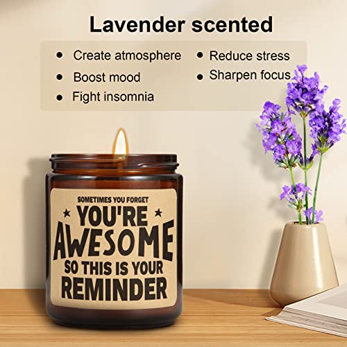 Scented Candle Gifts for Women, Her - Inspirational, Cheer Up Gift - color: You Are Awesome