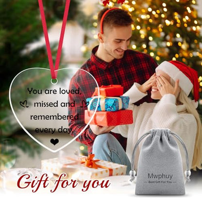 Memorial Ornament Sympathy Gift for Women Men Bereavement Gifts for Loss of Mom Dad Brother Son Daughter Memorial Keepsake Christmas Ornament in Memory of Loved Gifts Remembrance Gift