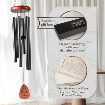 SteadStyle Cat Memorial Gifts for Loss of Cat, 36" Pet Memorial Wind Chimes | Pet Memorial Gifts for Cats, Loss of Cat Sympathy Gift, Cat Remembrance Bereavement Gifts, Wind Chimes Outdoor Garden Patio - size: 36 In