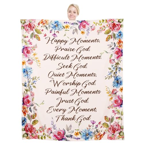 Christian Blanket Gifts for Women Religious Prayer Throw Blankets 50"X 60" - color: Christian 02