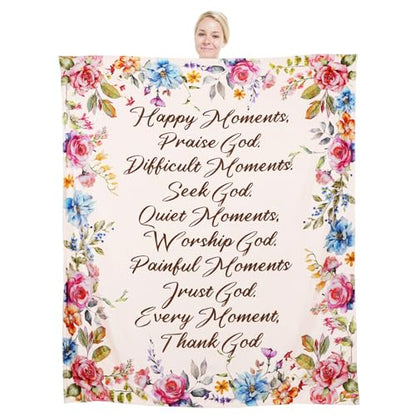 Christian Blanket Gifts for Women Religious Prayer Throw Blankets 50"X 60" - color: Christian 02