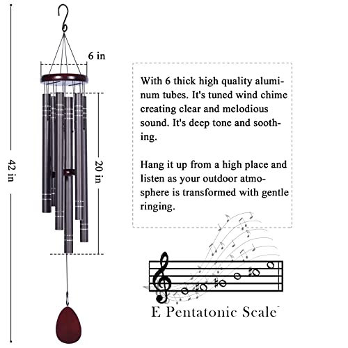 Suntimber Large Wind Chimes Outside Deep Tone,Memorial Sympathy Gifts | 42" Memorial wind Chimes for Loss of Loved one,Bereavement Condolence Funeral Gifts,Hanging Decor for Garden,Yard and Patio