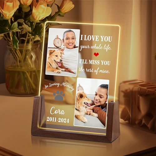 Customized Dog Memorial Gifts for Loss of Dog, Dog Memorial Gifts, Dog Memorial Gifts, Dog Loss Sympathy Gift, Pet Memorial Gifts, Pet Memorial Acrylic Light, Cat Memorial Gifts, Gifts for Pet Lovers - color: S1