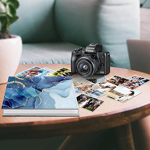 Fintie Photo Album 4x6 Photos - 600 Pockets Large Capacity Albums Book | Vegan Leather Cover, 4X6 Picture Keepsakes, Family/Wedding/Travel Memory Book, Baby/Kids/Boys/Girls Gift, Ocean Marble - color: Ocean Marble