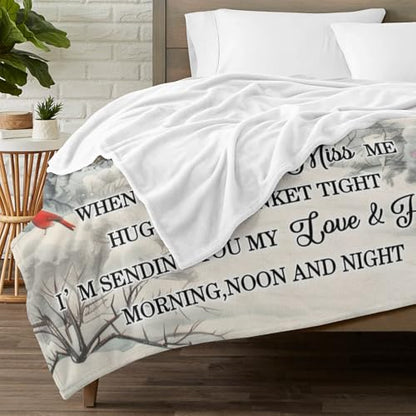 Personalized Memorial Blankets with Photos, in Memory of Loved One Gifts, Sympathy Bereavement Cardinal Blanket for Loss of Mom Dad Grandma Husband Son Daughter - color: New Arrivals-5