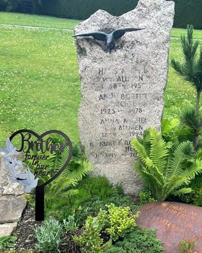 Cemetery Decorations for Grave Brother Heart Pigeon Grave Decorations for Cemetery - style: Brother Pigeon