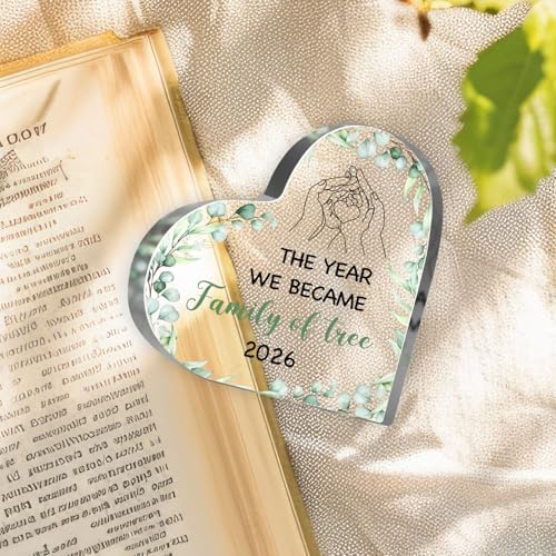 Newborn Gifts for Women Men, Heartwarming Newborn Keepsake for Mom Dad New Parents, 2026 Pregnancy Announcement Keepsake Plaque Desk Shelf Nursery Sign - style: Family of tree
