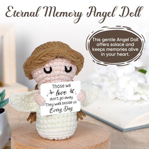 Sympathy Gifts for Loss of Loved One - Crochet Angel Sympathy Gift - Grief Gifts for Women Men Kids, Bereavement Condolences Remembrance Memorial Gift for Loss of Mom Dad Husband Brother - style: Loss of Loved One