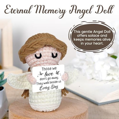 Sympathy Gifts for Loss of Loved One - Crochet Angel Sympathy Gift - Grief Gifts for Women Men Kids, Bereavement Condolences Remembrance Memorial Gift for Loss of Mom Dad Husband Brother - style: Loss of Loved One