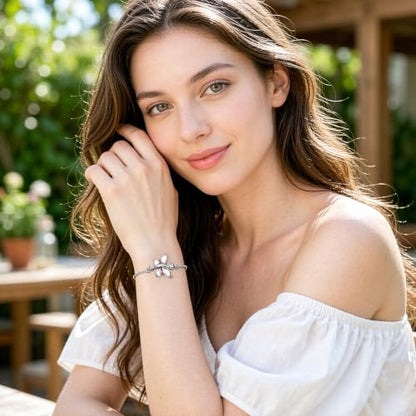 zeqingjw Cremation Jewelry Butterfly Urn Bracelet for Ashes for Women Stainless Steel Adjustable Urn Bangle Memorial Keepsake Ash Holder Bracelet - color: Pink