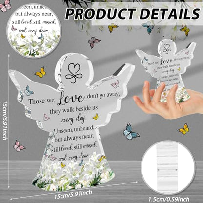 Jetec Sympathy Gifts for Loss Acrylic Angel Bereavement Gift, Angel Style - style: Angel Style