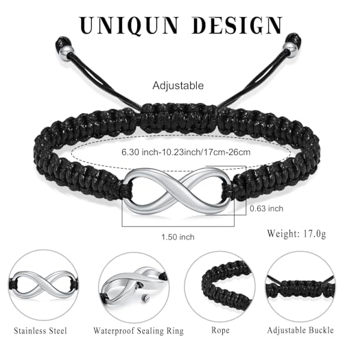 Minicremation Cremation Bracelet for Ashes Infinity Memorial Jewelry Urn Bracelet Braided Rope Adjustable Keepsake Bangle for Women Men - color: Customize