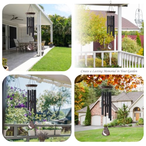 Memorial Wind Chimes for Outside, Sympathy Gift for Loss of Loved One - size: With Each