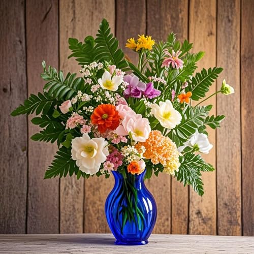24PCS Artificial Silk Green Fern Leaves Realistic Cemetery Flowers & Leaf Picks for for Cemetery, Grave, Headstone, Wedding & Home Décor