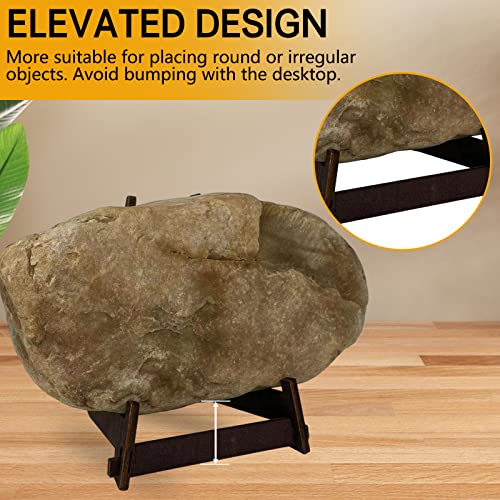 2 Pack 8 Inch Wooden Plate Stands for Display | Plate & Picture Frame Holder, Display Stand for Books, Photos, Plaque, Bowl, Tabletop Decorative Stand