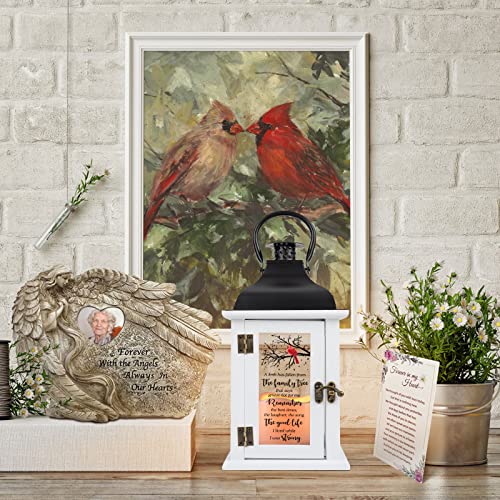 Memorial Lantern - Bereavement Sympathy Gifts for Loss of Loved One - Remembrance Gifts with LED Candle and Remote - color: Family Tree