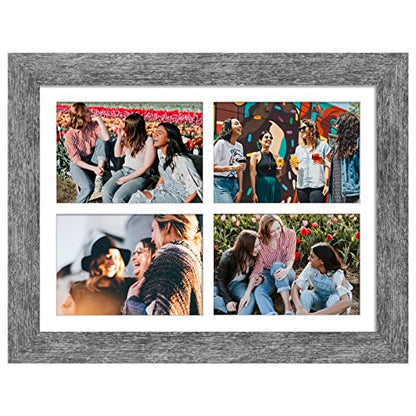 11x15 Collage Frame, 4 Open 5x7 Photo Frame Collage for Wall - color: Grey, size: 11x15 - (4 open5x7）