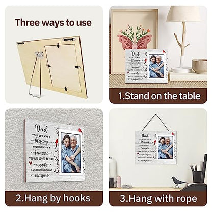 SteadStyle Memorial Gifts for Loss of Dad, Memorial Picture Frames 10x8 In - style: Dad