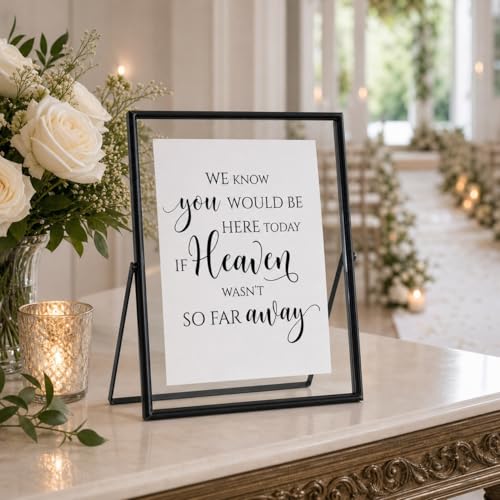 Calculs Wedding Memorial Sign, Black 8x10 Floating Picture Frame - color: Metal Black-10x8in
