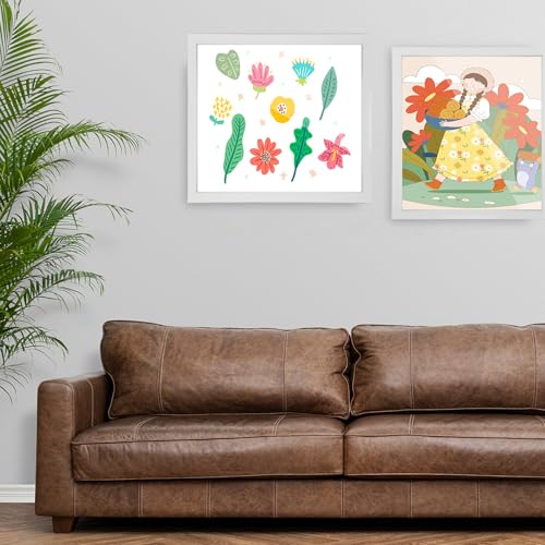 4 Pack Shadow Box Frames, 8 x 8 Inches Square Artificial Board Shadow Boxes Display Case, White 3D Picture Frames for Photos, Dried Flowers, Wall Mounted Handicraft Photo Frame - color: White, size: 8X8