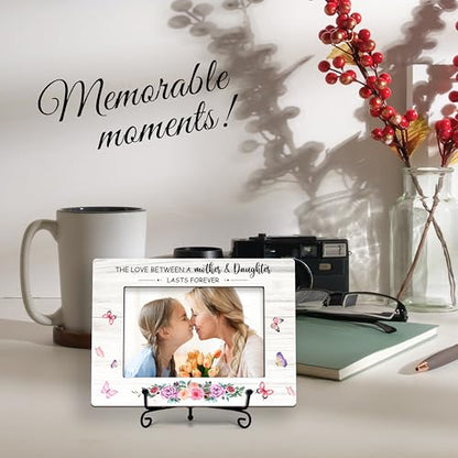 DETIHO Mom Picture Frame, 4"x6" Mothers Day Photo Gifts，Mom Wooden Picture - style: mother & daughter