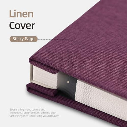 Vienrose Large Photo Album Self Adhesive for 4x6 5x7 8x10 Pictures Scrapbook Album DIY Scrap Book 40 Sticky Pages with A Metallic Pen | Scrapbook Album, 20 Sheets, 4x6 5x7 8x10 Photos, Metallic Pen, DIY Memory Book, Travel Photos, Birthday Gift - color: P
