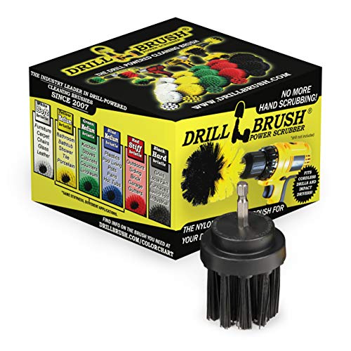 2in Long Black Ultra Stiff BBQ Grill Brush - Spin Brush Rust Remover - color: Black