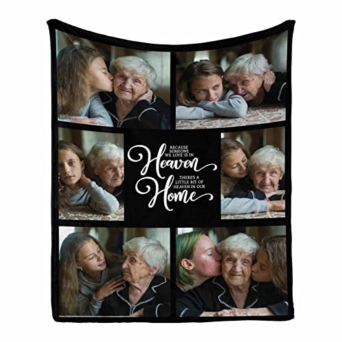 Personalized Memorial Blanket - Remembering You Remembrance Throw Blanket, Memorial Sympathy Gift for Loss of Loved Ones in Heaven, in Loving Memory Her Him Blanket - color: Multi V62, size: 30 x 40 Inches