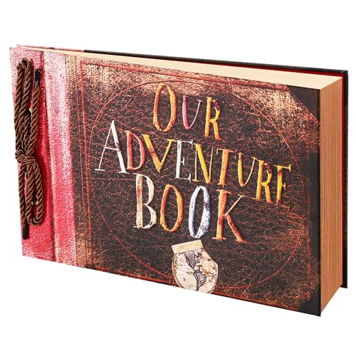Scrapbook Photo Album Our Adventure Book Embossed Hard Cover - color: Retro Adventure Book