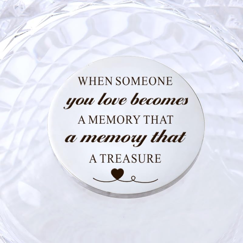 YALLNASL Grandma Aunt Mom Mothers Day Gift for Women Wife Grandpa Uncle Dad Fathers Day Presents for Men Husband Pocket Token - color: Memory Treasure