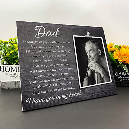ZENNLAB Memorial Picture Frame, 7.87x9.8 inches, Black, for Dad, Love Theme, Unisex Adult