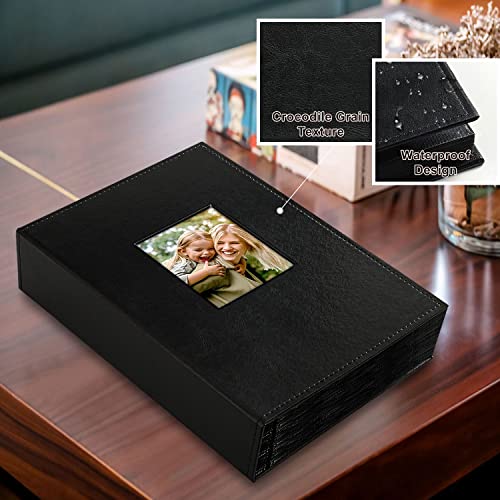 Ywlake Photo Album 4x6 300 Pockets, Leather Photo Albums Holds 300 Horizontal Only Pictures Black - color: Black, size: 300 Pockets