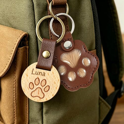 10x8 Pet Memorial Shadow Box with Paw Print Kit-Wooden Dog&Cat Memory Box for Loss of Pet Collar&Photo Display Pet Hair Fur Jar Wall Mount or Desktop Sympathy Gift Keepsake for Pet Lover Remembrance
