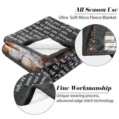 Vsmoedb Custom Memorial Blanket with Pictures for Loss of Loved One - color: Select11