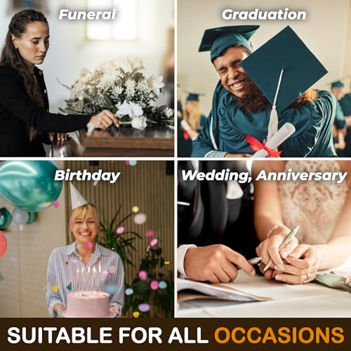 WOODAMORE Share a Memory Cards for Celebration of Life, 50 Pc with Wood Box